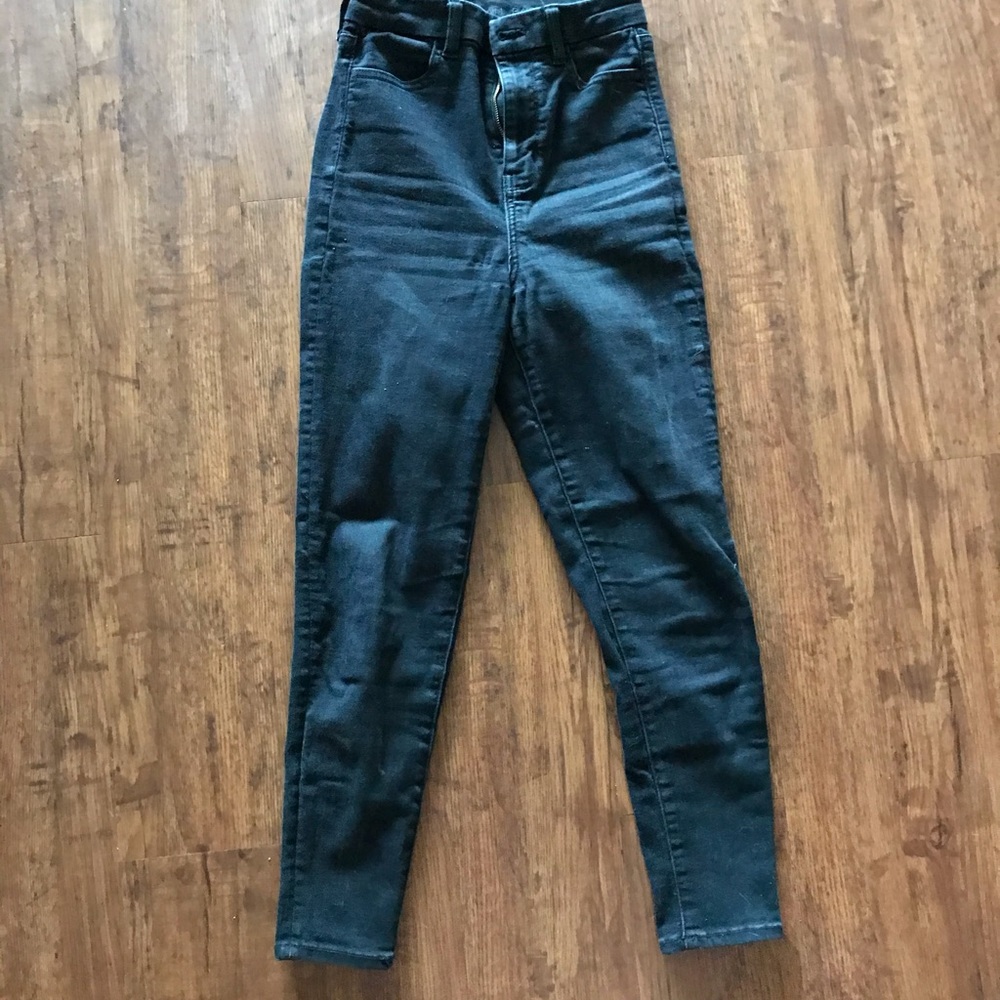 black super high rise curvy skinny jeans